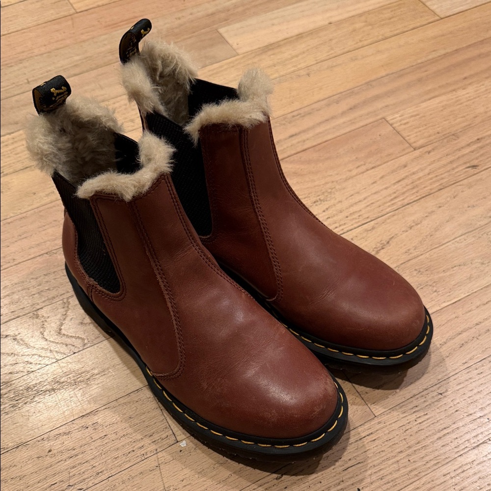 Dr. Martens Brown Leather Winter Boots